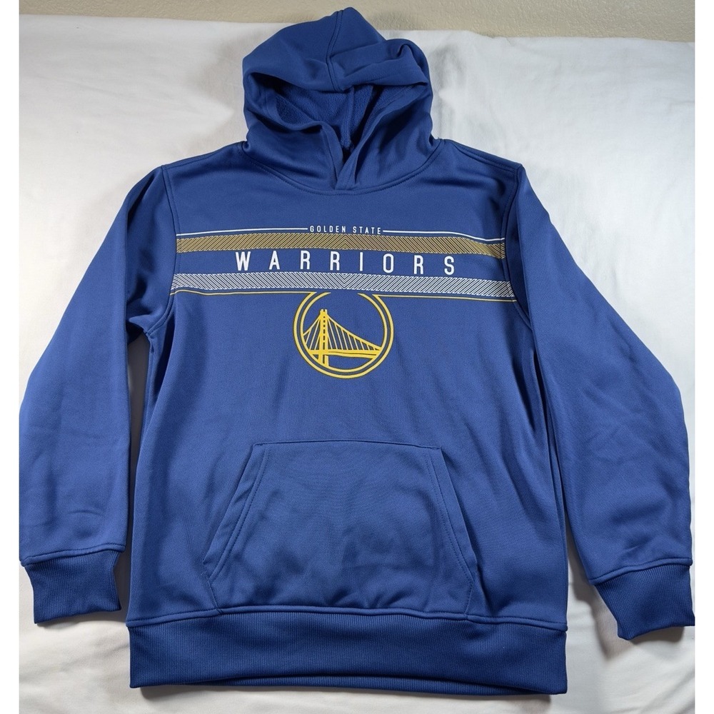 Ultra Game Hoodie Golden State Warriors Youth XL 14 16 Blue NBA Fleece Pullover